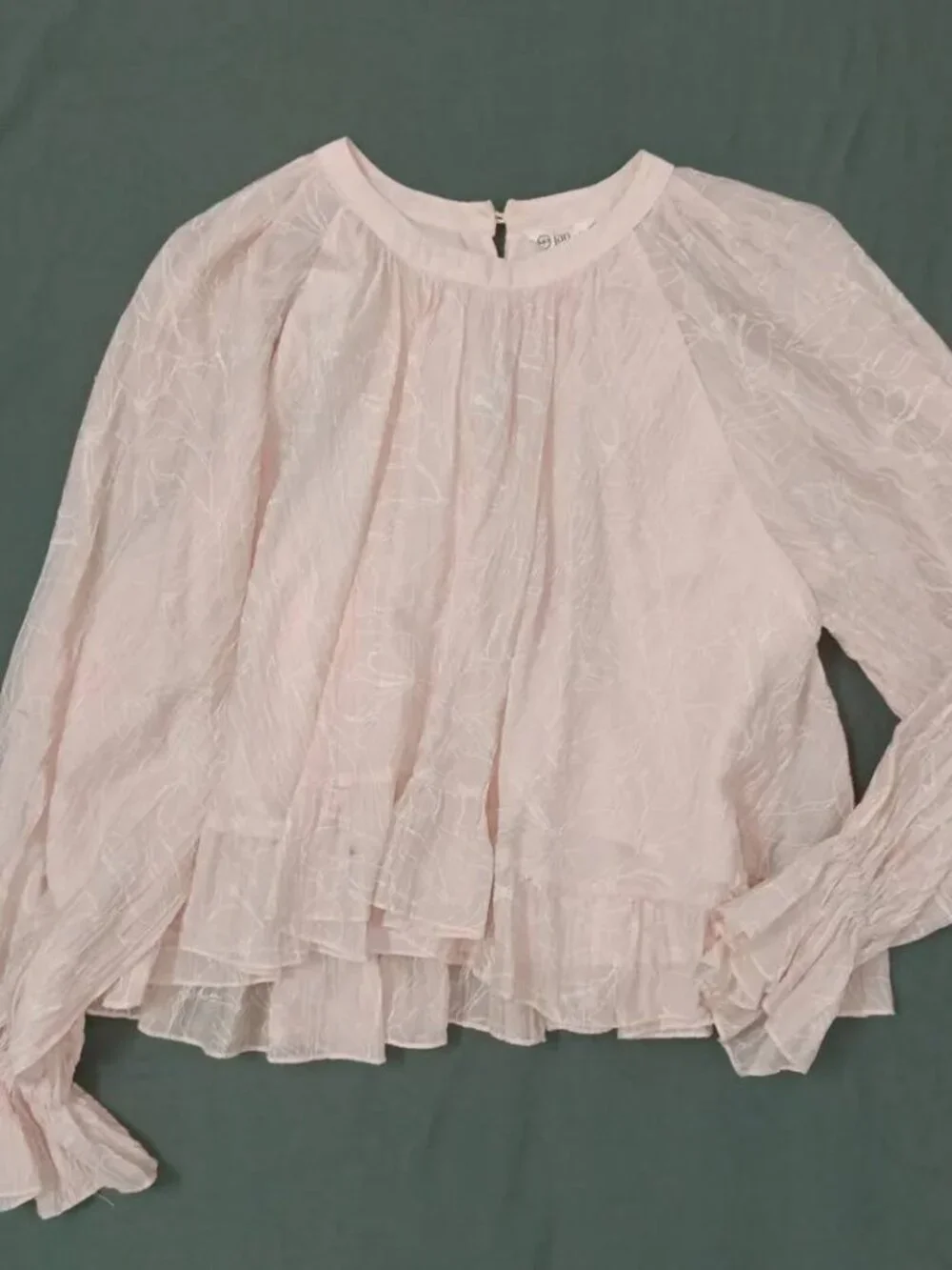 Light Pink Ruffle Blouse - Picture 1 of 3